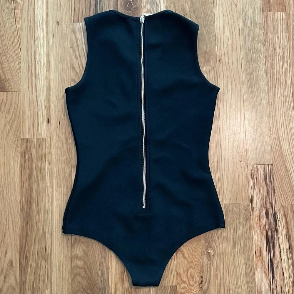 IMMACUL8 Collection Black Cutout Bodysuit Swimsuit One Piece Size Small - Picture 4 of 5